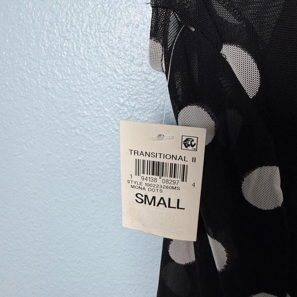Black & White Polka Dot V-Neck Dress - Picture 7 of 9